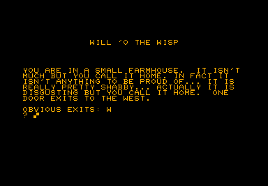 Will O' the Wisp game screenshot for Commodore PET